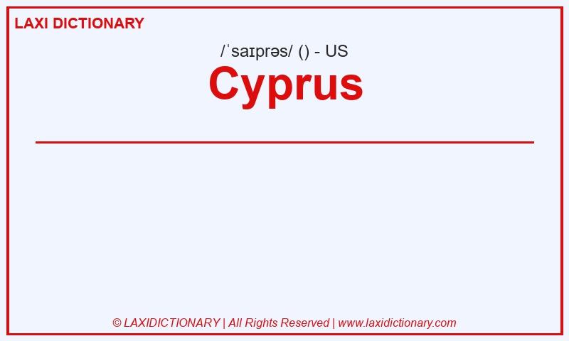 Definition Cyprus in American English