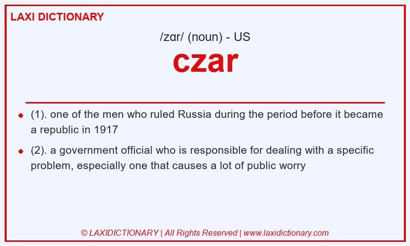 Definition czar in American English