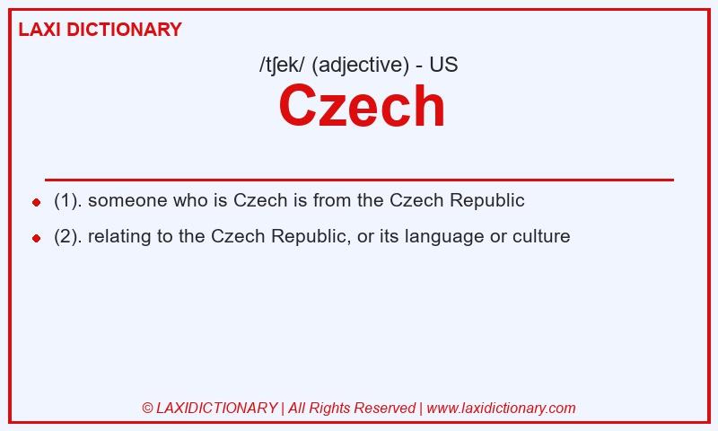 Definition Czech in American English