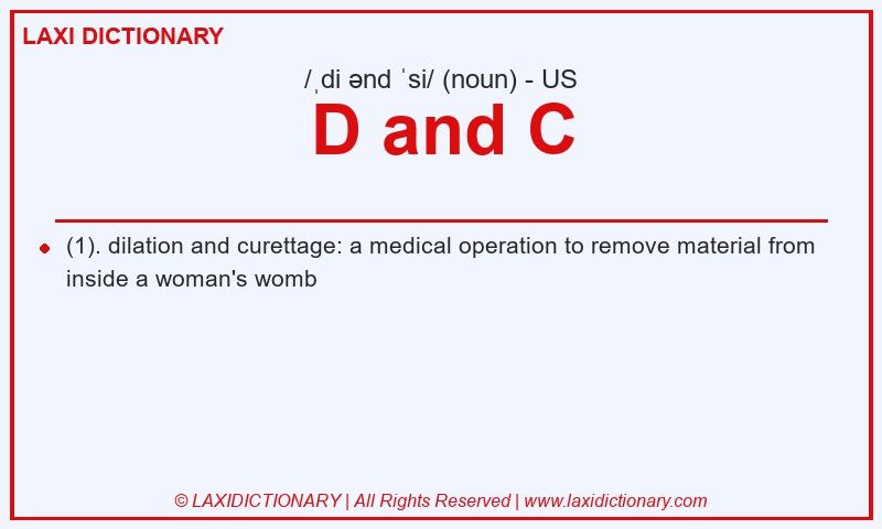 Definition D and C in American English