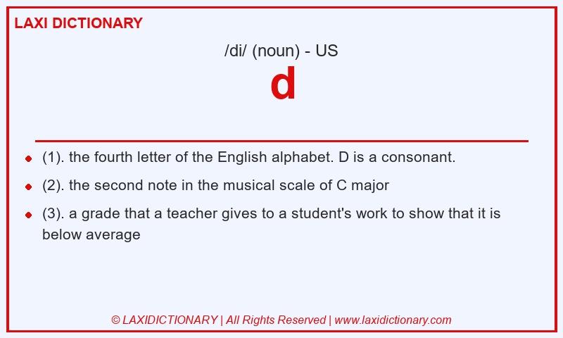 Definition d in American English