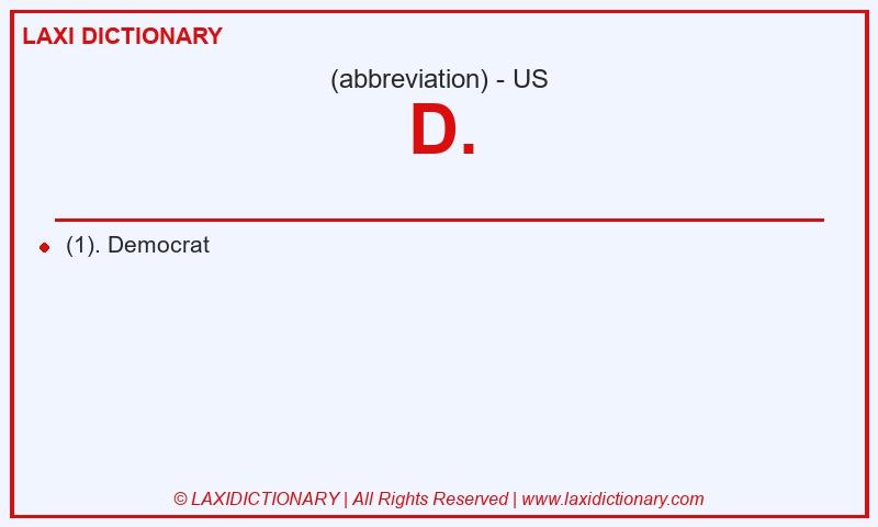 Definition D. in American English
