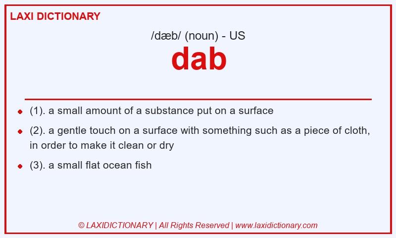 Definition dab in American English