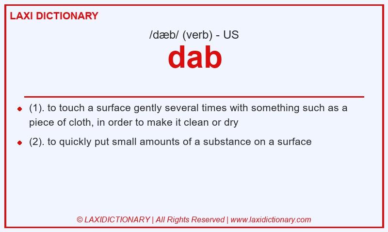 Definition dab in American English