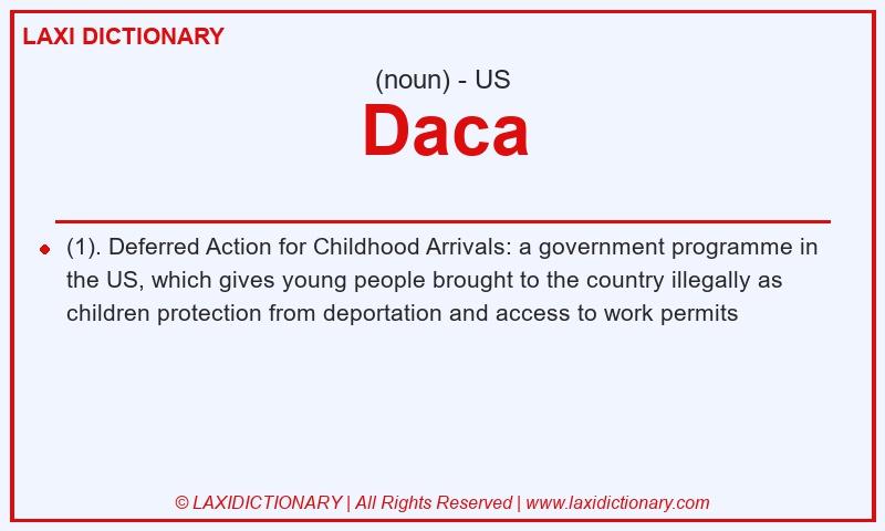 Definition Daca in American English