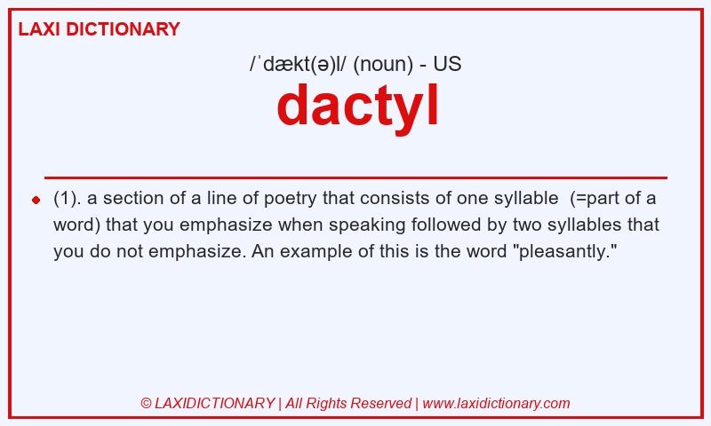 Definition dactyl in American English