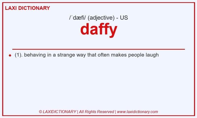 Definition daffy in American English