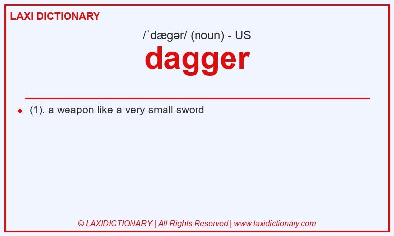 Definition dagger in American English