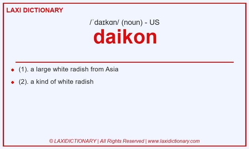Definition daikon in American English