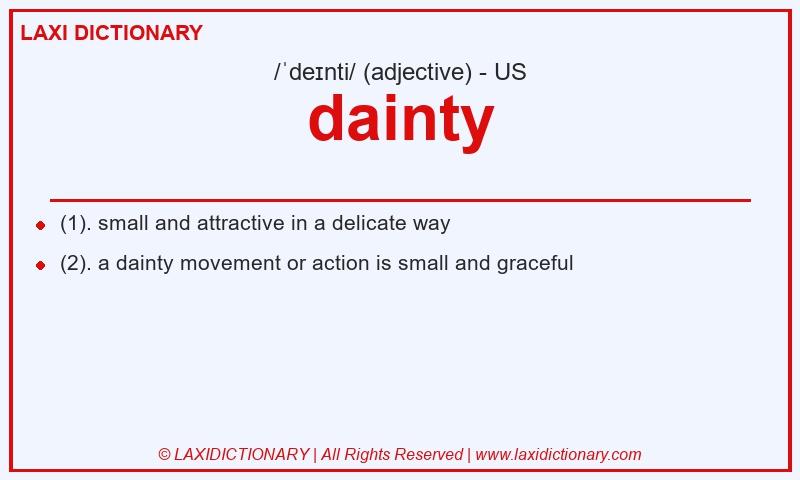 Definition dainty in American English