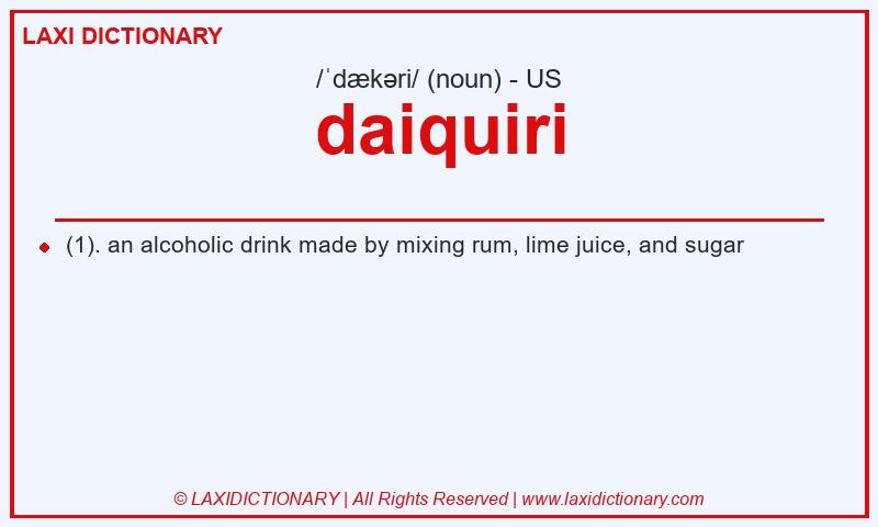 Definition daiquiri in American English