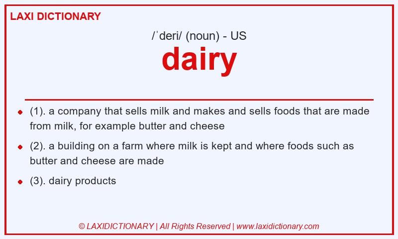 Definition dairy in American English