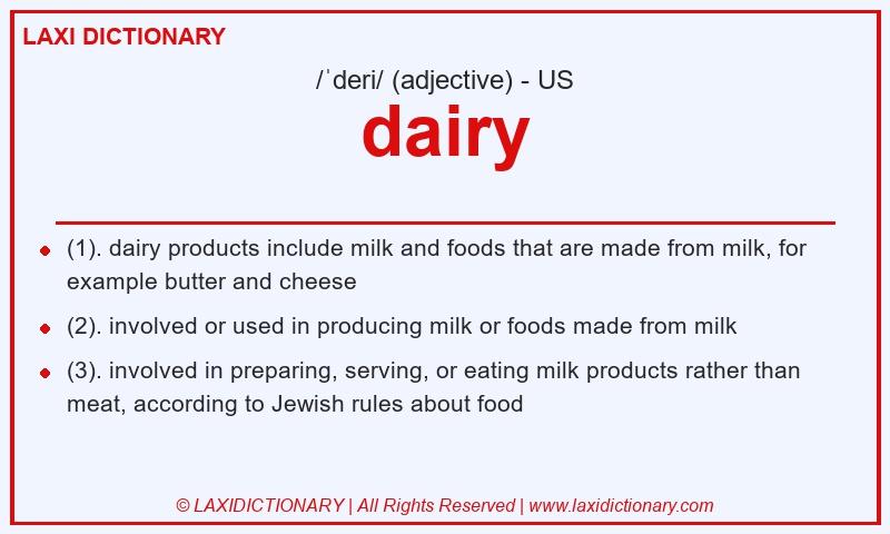 Definition dairy in American English