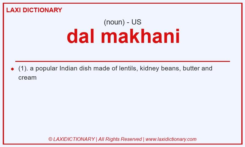 Definition dal makhani in American English