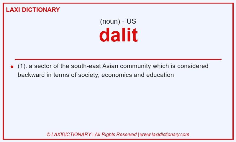 Definition dalit in American English