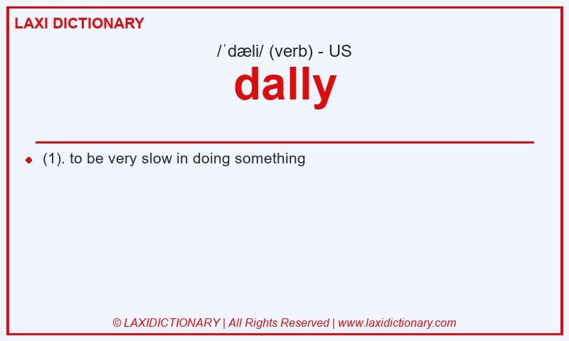 Definition dally in American English