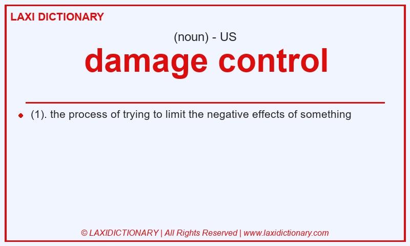 Definition damage control in American English