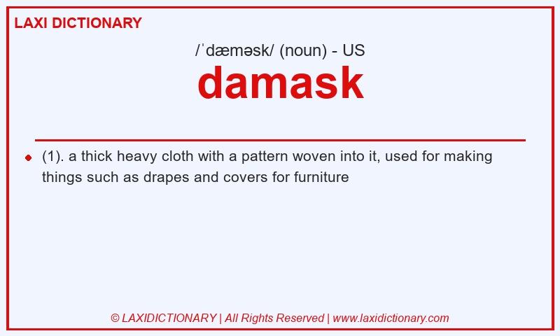 Definition damask in American English