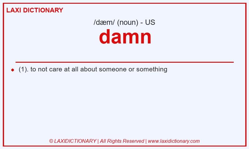 Definition damn in American English