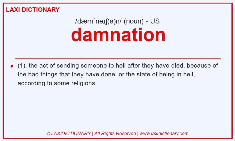 Definition damnation in American English