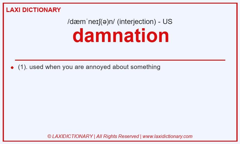 Definition damnation in American English