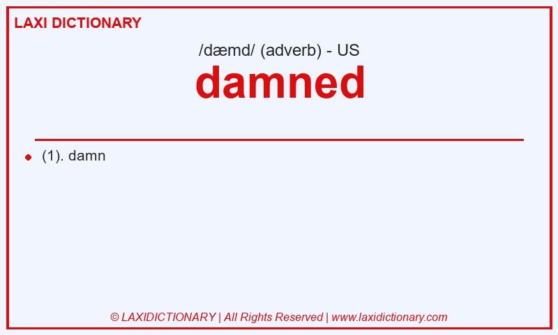 Definition damned in American English
