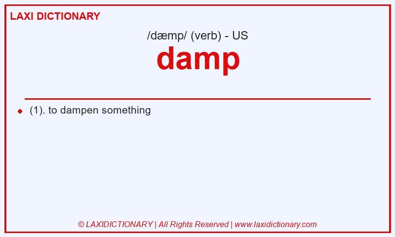 Definition damp in American English