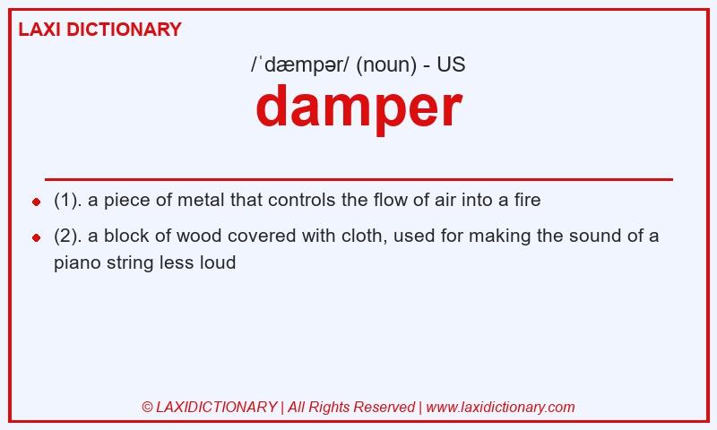 Definition damper in American English