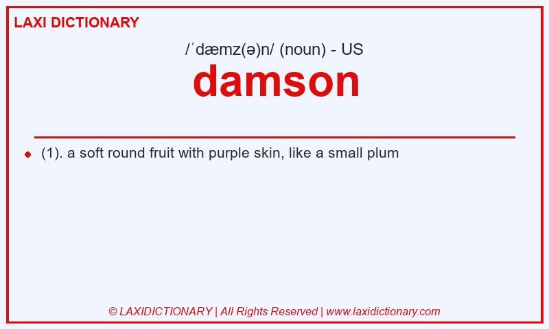 Definition damson in American English