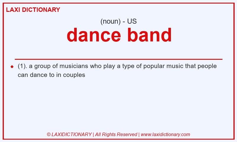 Definition dance band in American English