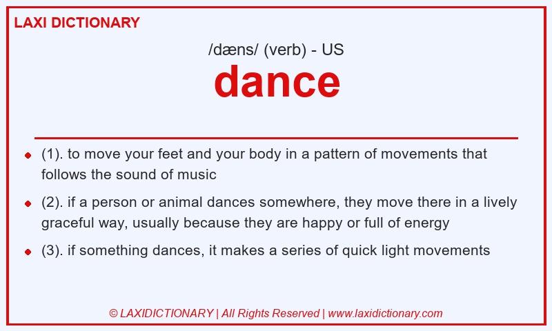 Definition dance in American English