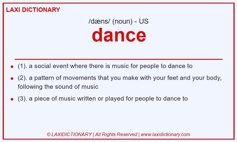 Definition dance in American English
