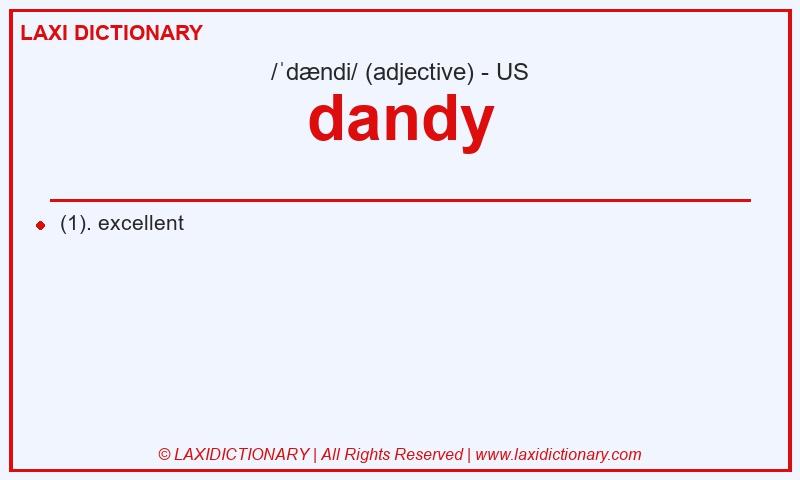 Definition dandy in American English