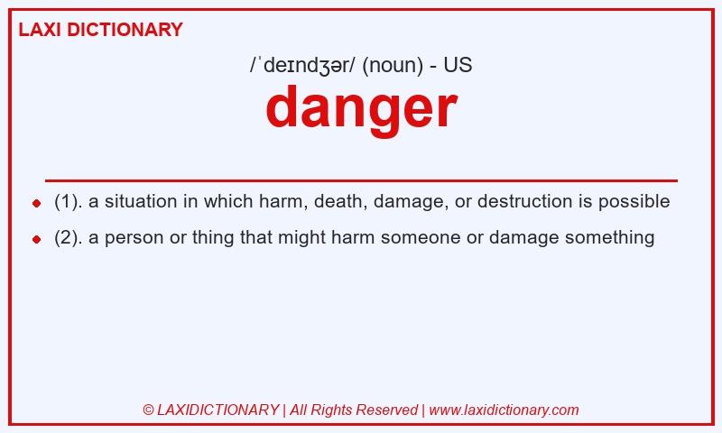 Definition danger in American English