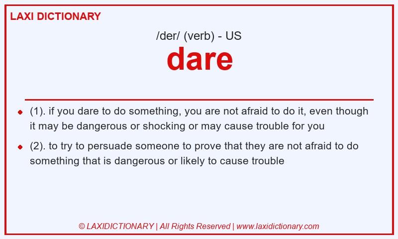 Definition dare in American English