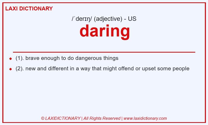 Definition daring in American English