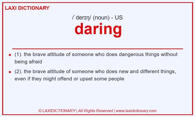 Definition daring in American English