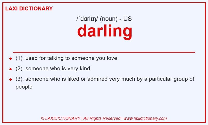 Definition darling in American English