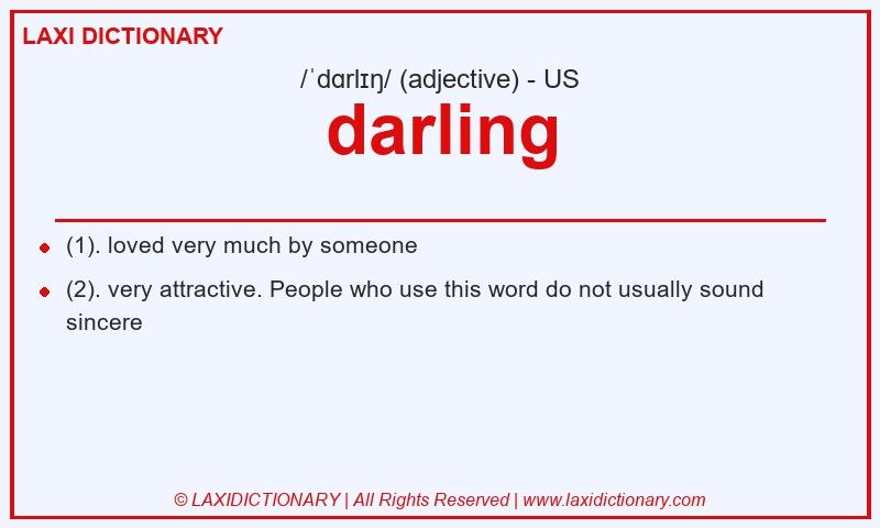 Definition darling in American English