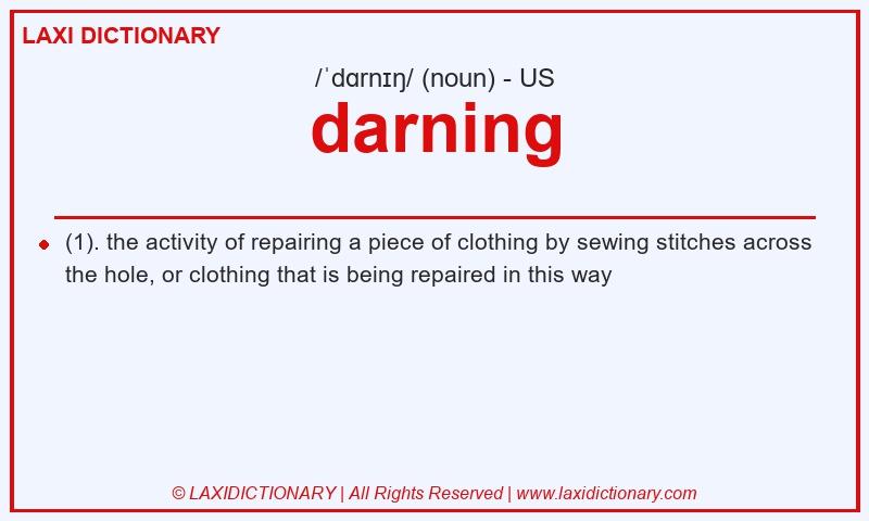 Definition darning in American English