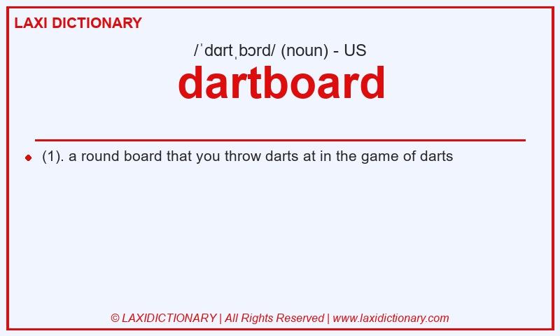 Definition dartboard in American English