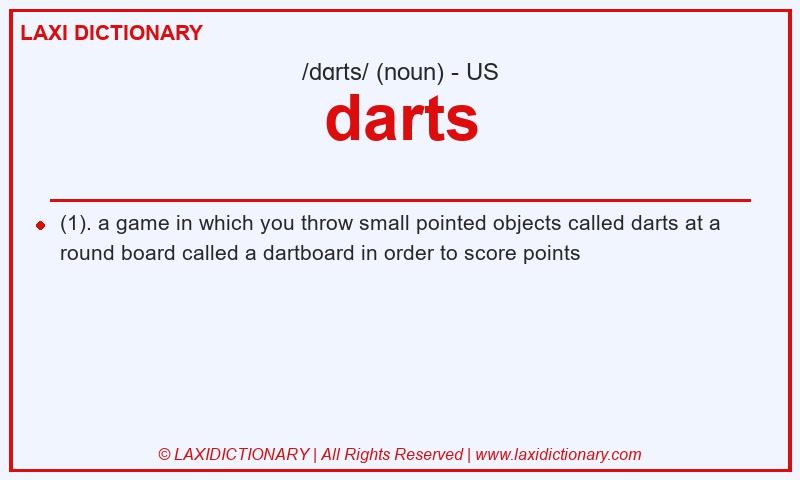 Definition darts in American English