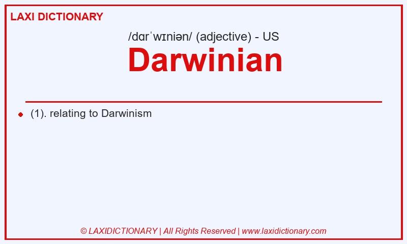 Definition Darwinian in American English