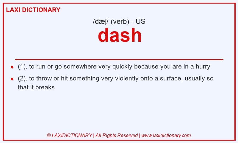 Definition dash in American English