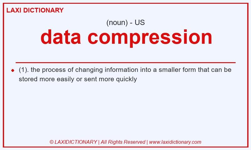Definition data compression in American English