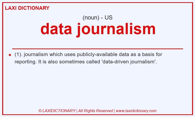 Definition data journalism in American English