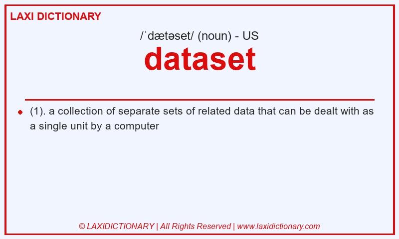 Definition dataset in American English