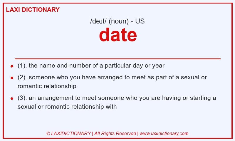 Definition date in American English