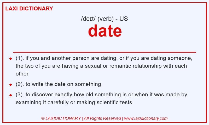 Definition date in American English