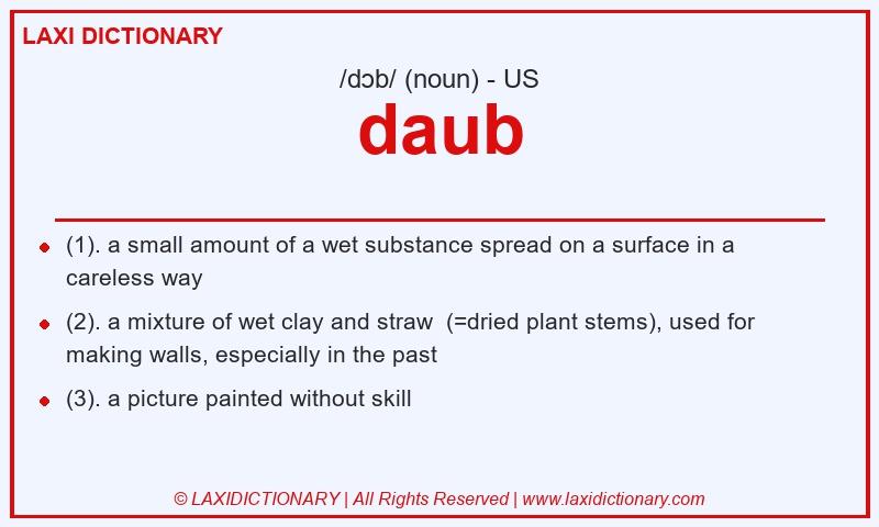 Definition daub in American English